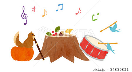音楽の秋のイラスト素材