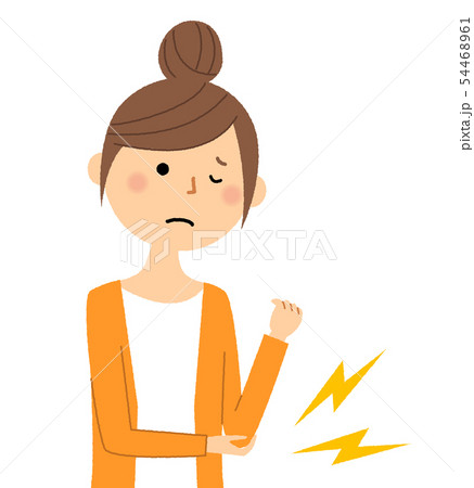 肘痛のイラスト素材