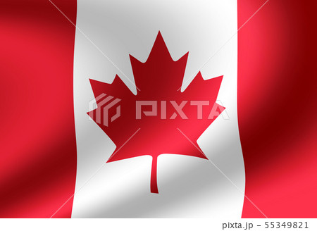 カナダ 国旗 旗 カナダ国旗のイラスト素材