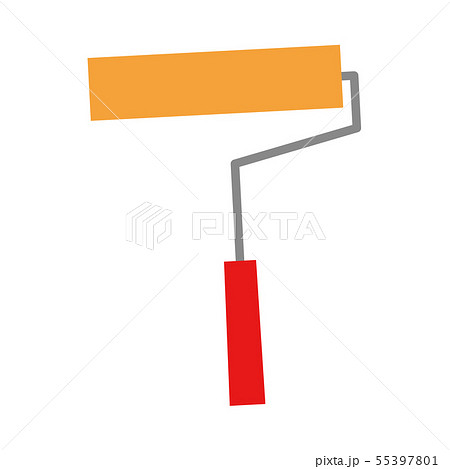 塗装ローラーのイラスト素材