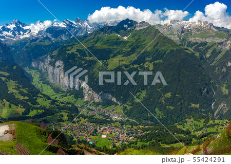 Amazing Mountain Ridge View From The Mannlichen Station