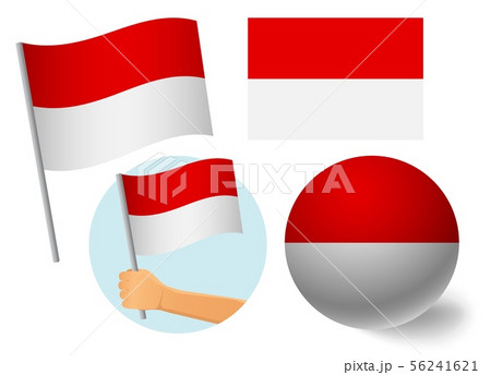 インドネシア国旗の写真素材