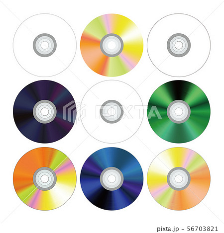 パソコン周辺機器 Cd ディスク Dvdのイラスト素材