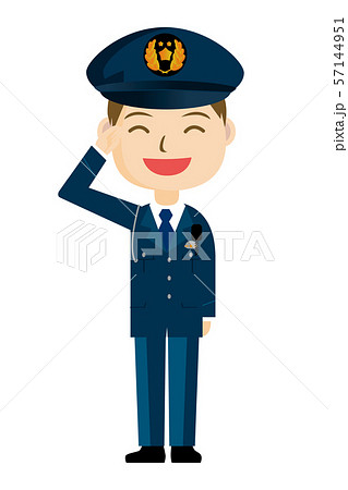 警察官 おまわりさん 警察 帽子 イラスト ポリスの写真素材