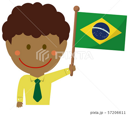 ブラジル 国旗のイラスト素材