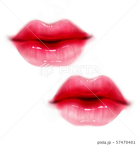 キス 唇 ルージュ デザインの写真素材