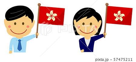 中国国旗のイラスト素材集 ピクスタ