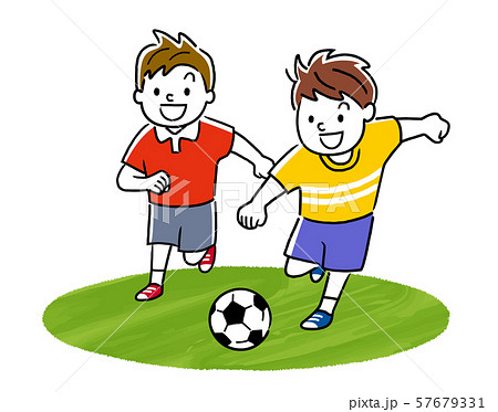 遊ぶ サッカー 友達 男の子のイラスト素材 - PIXTA