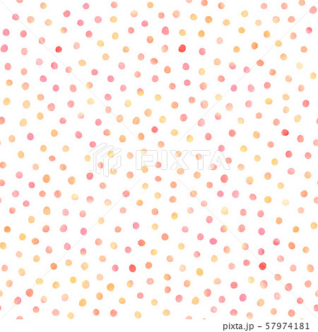 水玉 ドット 背景 丸 手書き風 イラストのイラスト素材