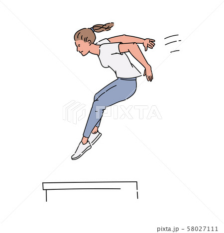 パルクールのイラスト素材