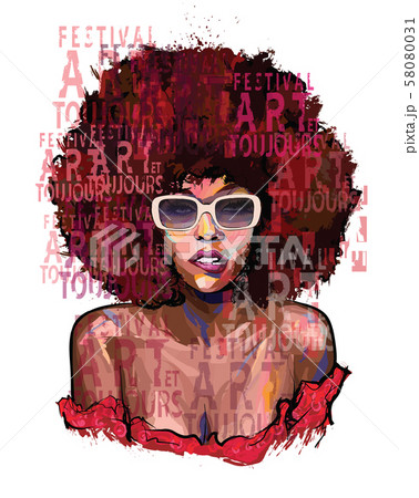 アメリカ アメリカン アメリカ人 女の子のイラスト素材