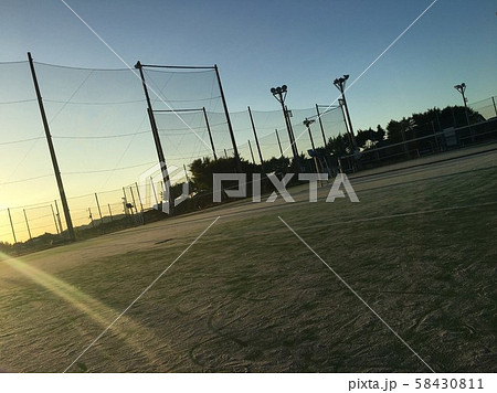 ソフトテニスの写真素材