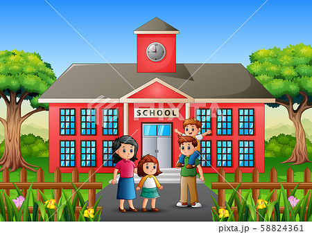 校庭のイラスト素材