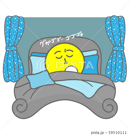 いびきのイラスト素材