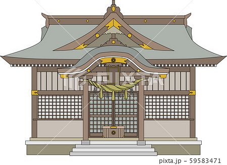 神社的向量圖素材集