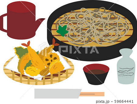 ざるそばのイラスト素材