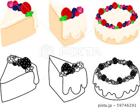 シフォンケーキのイラスト素材集 ピクスタ