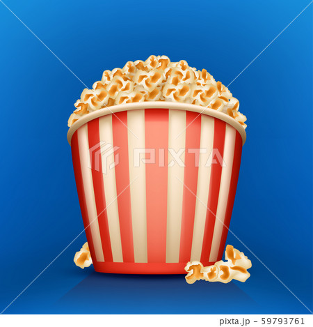 シネマ 映画 映画館 ポップコーンのイラスト素材