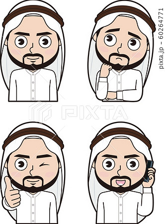 ベクター 民族衣装 アラブ人 男性のイラスト素材
