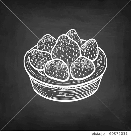 フルーツタルト イチゴのケーキのイラスト素材