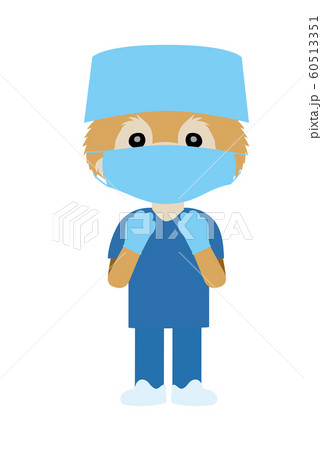 犬 先生 動物 擬人化のイラスト素材