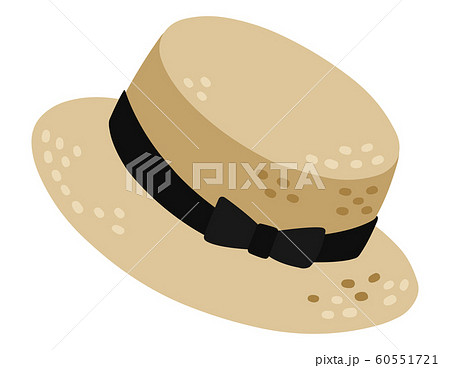 カンカン帽のイラスト素材 Pixta