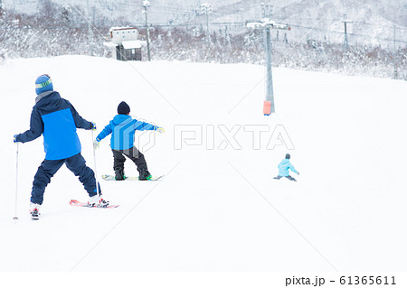 スキー教室の写真素材