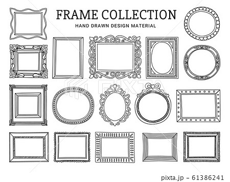 手描き フレーム 額 手書きのイラスト素材 - PIXTA