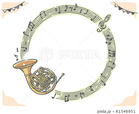 金管楽器 演奏 楽器 吹奏楽のイラスト素材