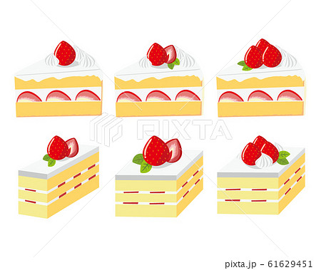 フルーツケーキの断面のイラスト素材