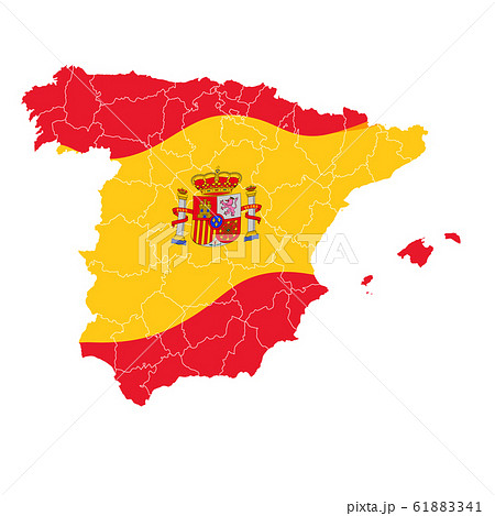 スペイン国旗 スペイン 国旗 旗のイラスト素材