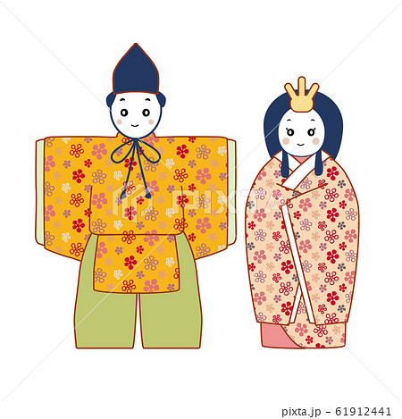 立ち雛のイラスト素材