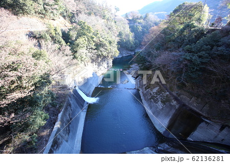 奥相模湖の写真素材