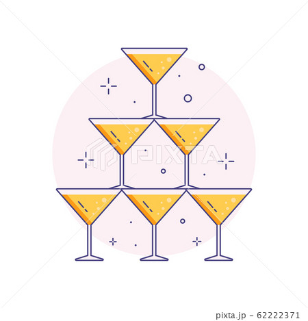 Champagne Tower Illustrations