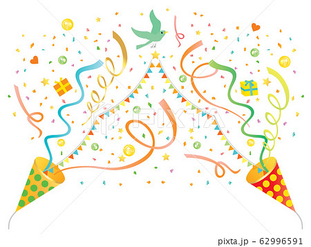 ベクター パーティー お祝い クラッカーのイラスト素材