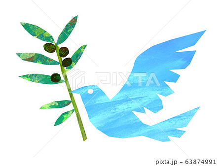 幸せの青い鳥のイラスト素材