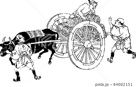四輪馬車插圖素材