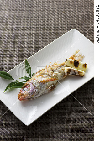 焼き魚 塩焼き のどぐろ アカムツの写真素材