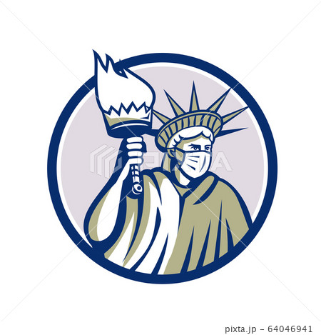 自由の女神 自由の女神像 自由 たいまつのイラスト素材