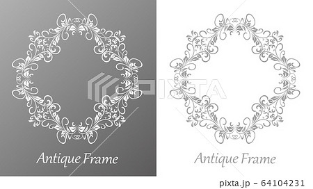 飾り枠 枠 ビンテージ アンティークの写真素材