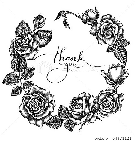 花 白黒 一輪のイラスト素材