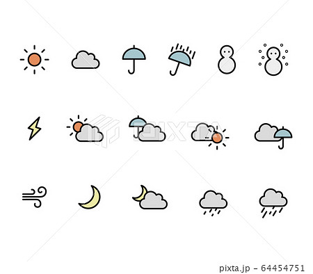 曇りマークのイラスト素材