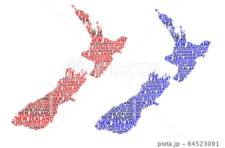 ニュージーランドの地図のイラスト素材 Pixta