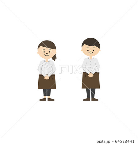 ホールスタッフのイラスト素材