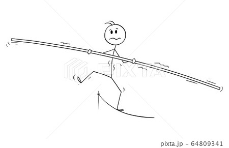 Stick Figure shooter man with gun and ear - Stock Illustration  [79342738] - PIXTA