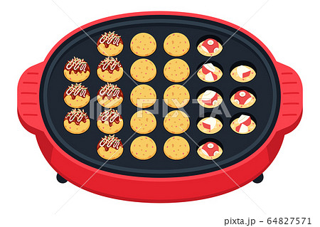ホットプレートのイラスト素材