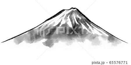 富士山 墨絵 ベクター 富士のイラスト素材 - PIXTA