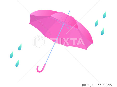 ビニール傘 雨のイラスト素材