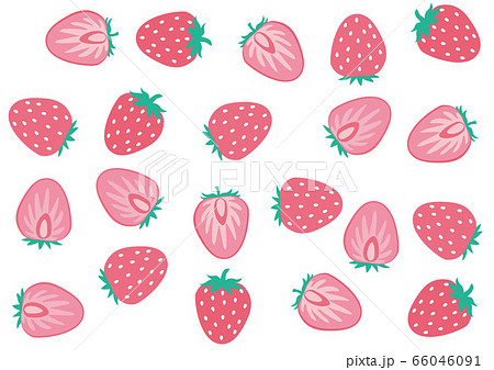 いちごの断面のイラスト素材 いちごの断面のイラスト素材