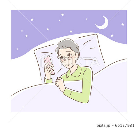 眠る 女性 睡眠 おしゃれのイラスト素材